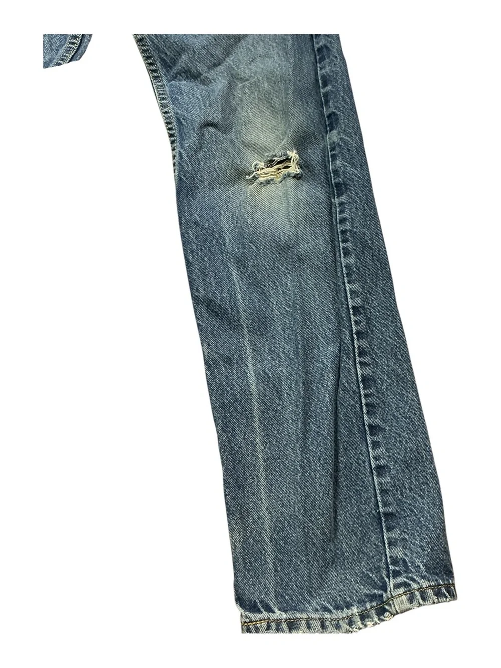 Y2K Levi’s beaded custom medium wash straight leg jeans 33 x 30